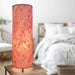 24 Inch Guyabano Leaf Cylinder Table Lamp Red (507 t r)