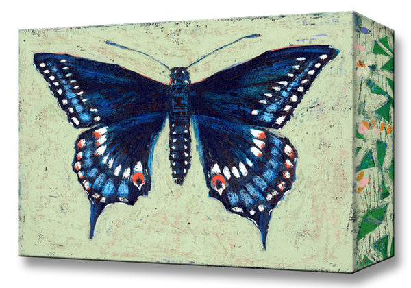 Black Swallowtail Butterfly:  Metal 18x26 Inches