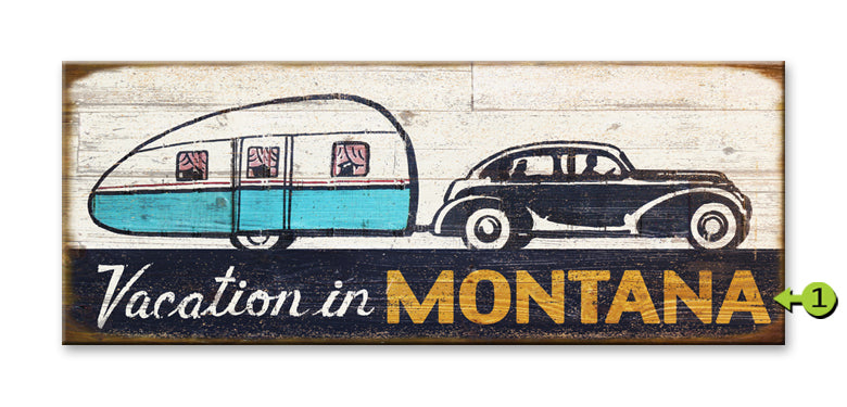 Customizable Vintage Sign "Vacation In"