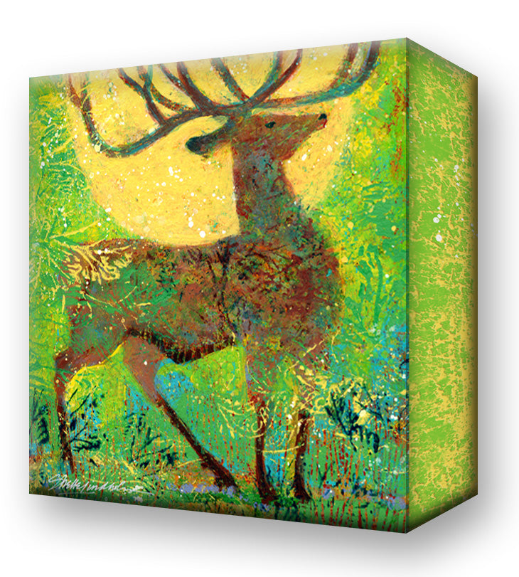 Summer Elk:  Metal 18x18 Inches
