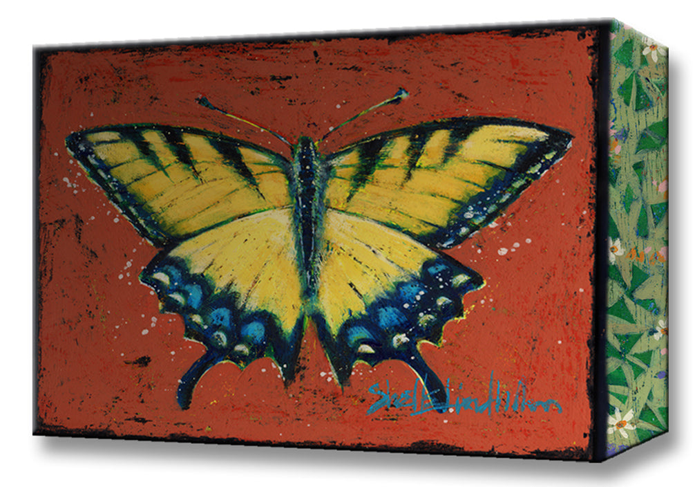 Yellow Swallowtail Butterfly:  Metal 18x26 Inches